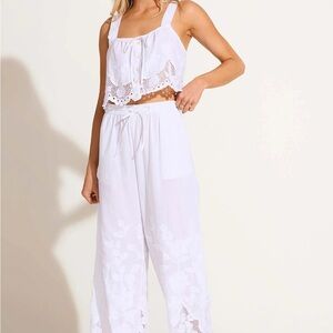 Vitamin A Flora SET lace pants and crop top set small